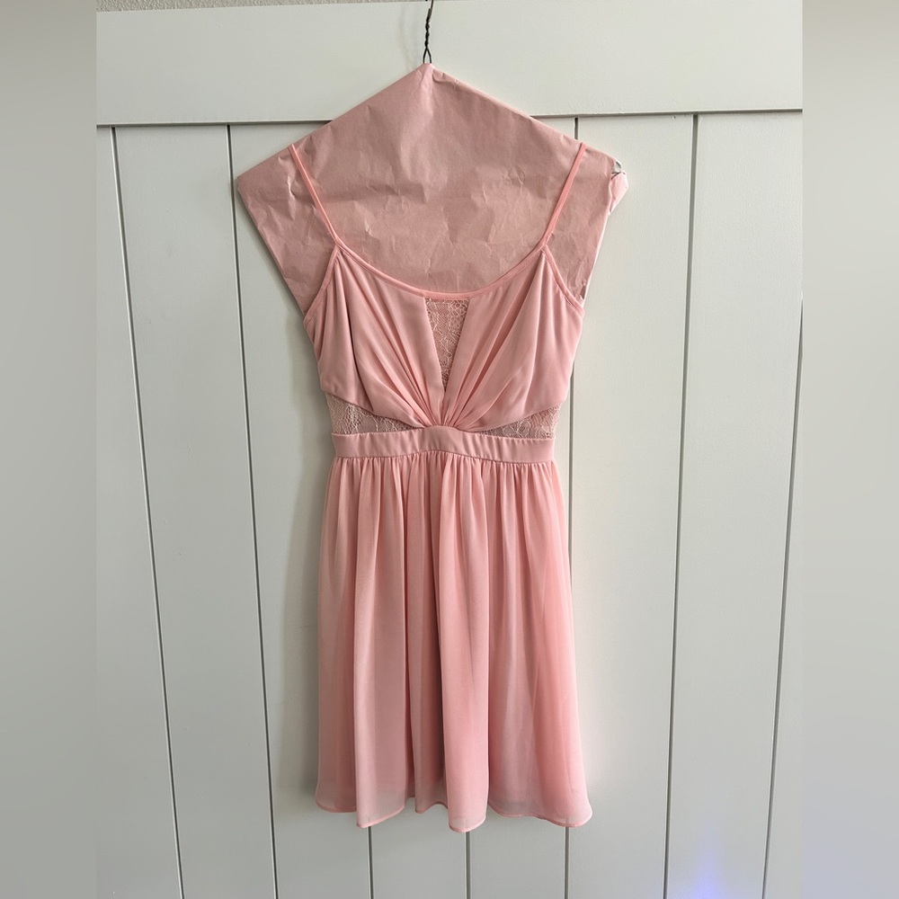 Adrianna Papell Blush Lace Dress